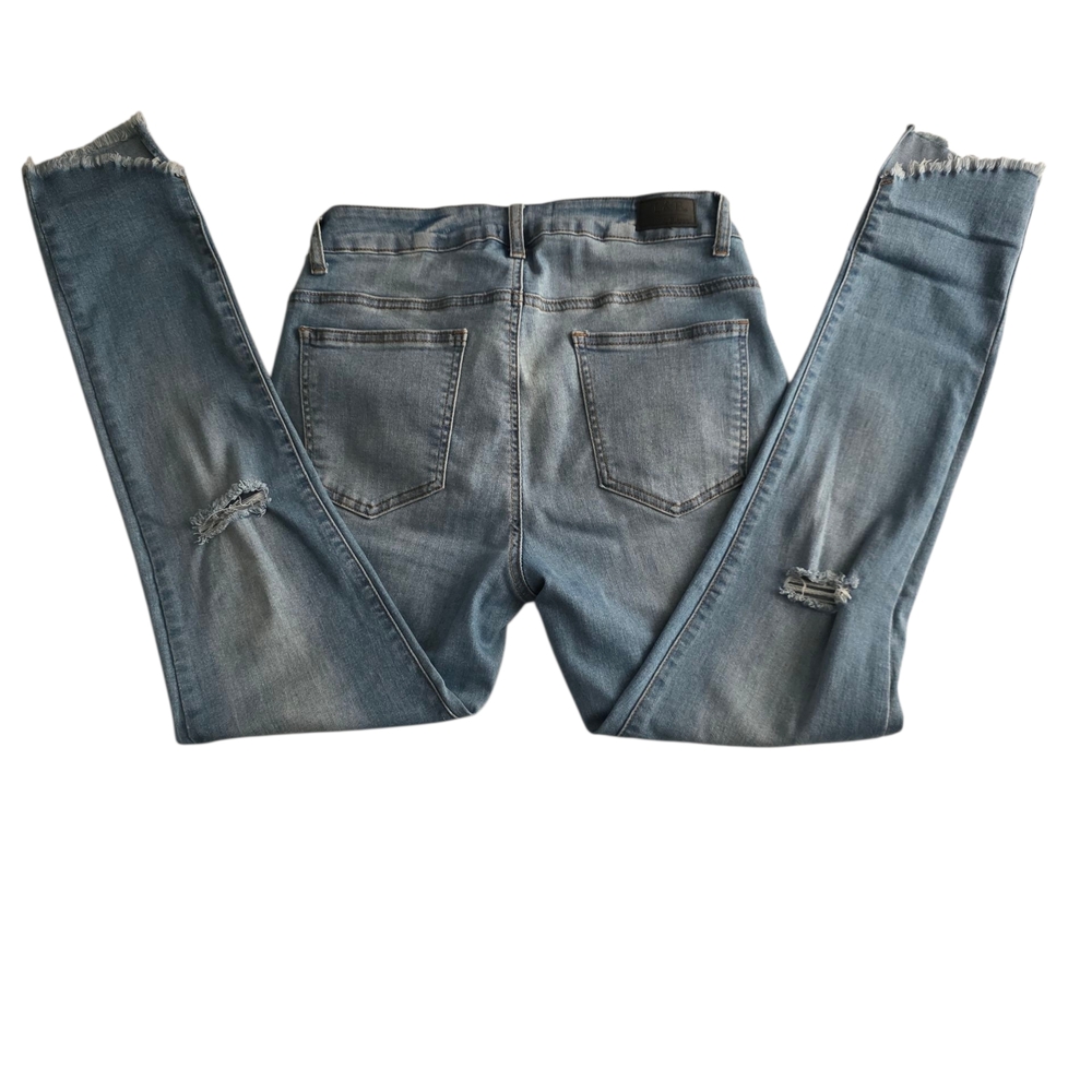 L&B Women's Distressed Skinny Jeans - Light  Blue - Picture 2 of 3